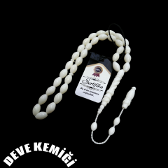 Sistem Püsküllü Beyzi Kesim Deve Kemiği Tesbih