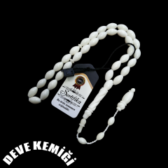 Sistem Püsküllü Beyzi Kesim Deve Kemiği Tesbih