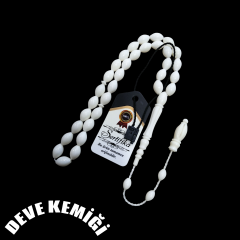 Sistem Püsküllü Beyzi Kesim Deve Kemiği Tesbih