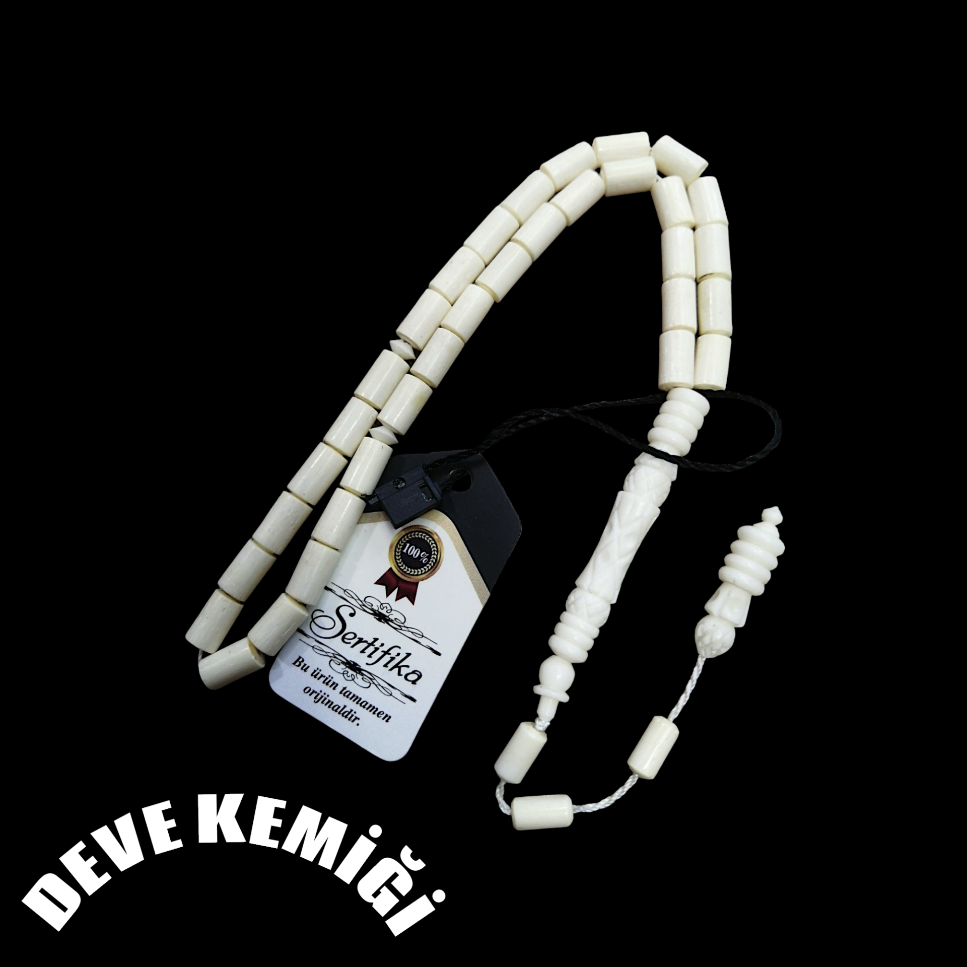 Sistem Püsküllü Kesme Model Deve Kemiği Tesbih