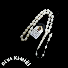 Sistem Püsküllü Badem Kesim Deve Kemiği Tesbih