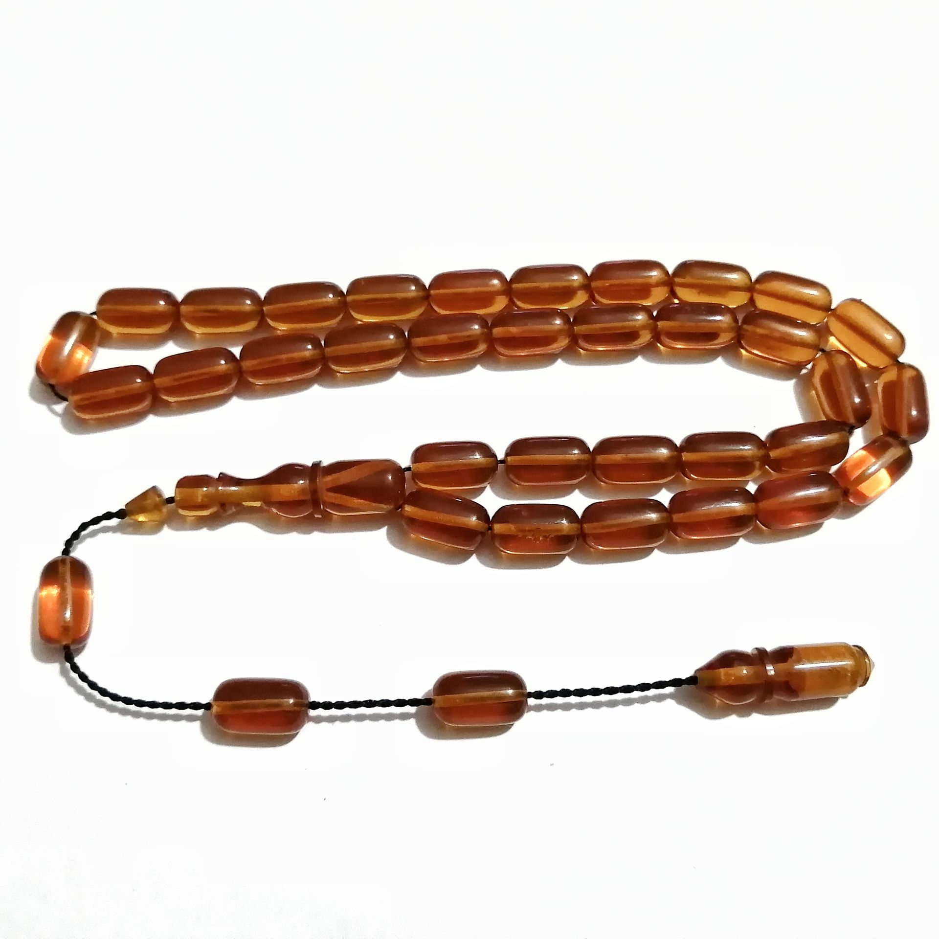 Sistem Püsküllü Hatasız Ateş Kehribar Tesbih