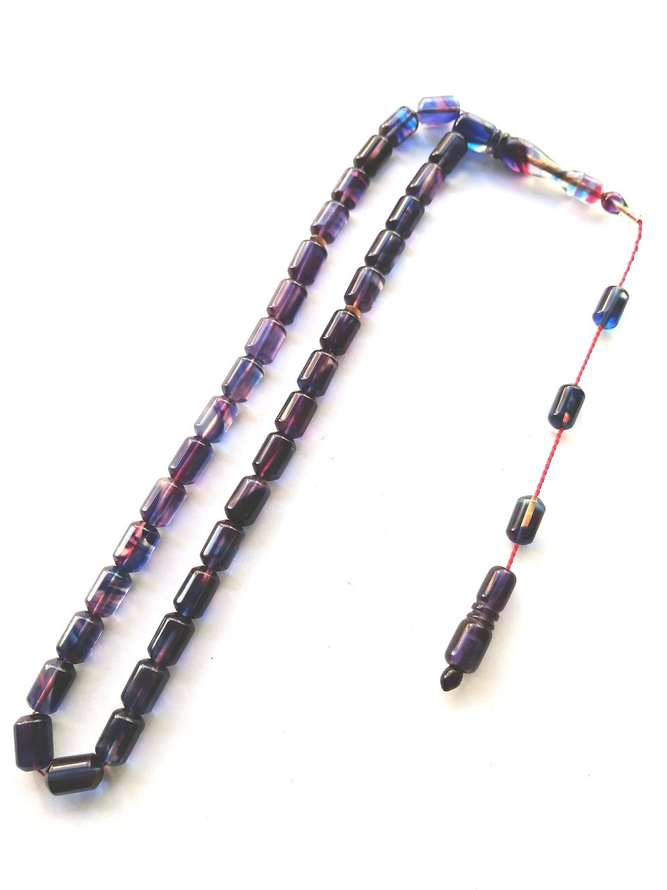 Sistem Püsküllü Uçlu Kapsül Kesim Hareli Sıkma Kehribar Tesbih