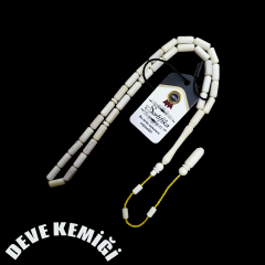 Sistem Püsküllü Kapsül Kesim Naturel Deve Kemiği Tesbih