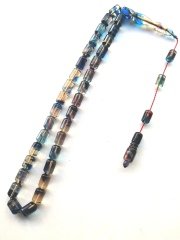 Sistem Püsküllü Uçlu Kapsül Kesim Hareli Sıkma Kehribar Tesbih