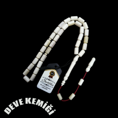 Sistem Püsküllü Kapsül Kesim Naturel Deve Kemiği Tesbih