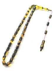 Sistem Püsküllü Uçlu Kapsül Kesim Hareli Sıkma Kehribar Tesbih