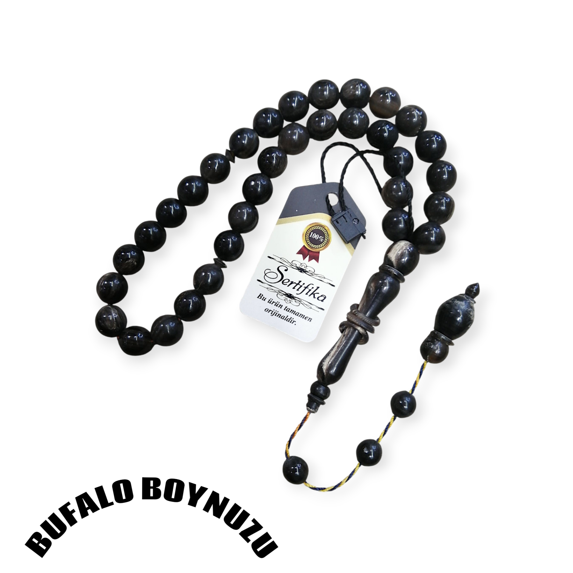 Sistem Püsküllü Küre Kesim Bufalo Boynuzu Tesbih