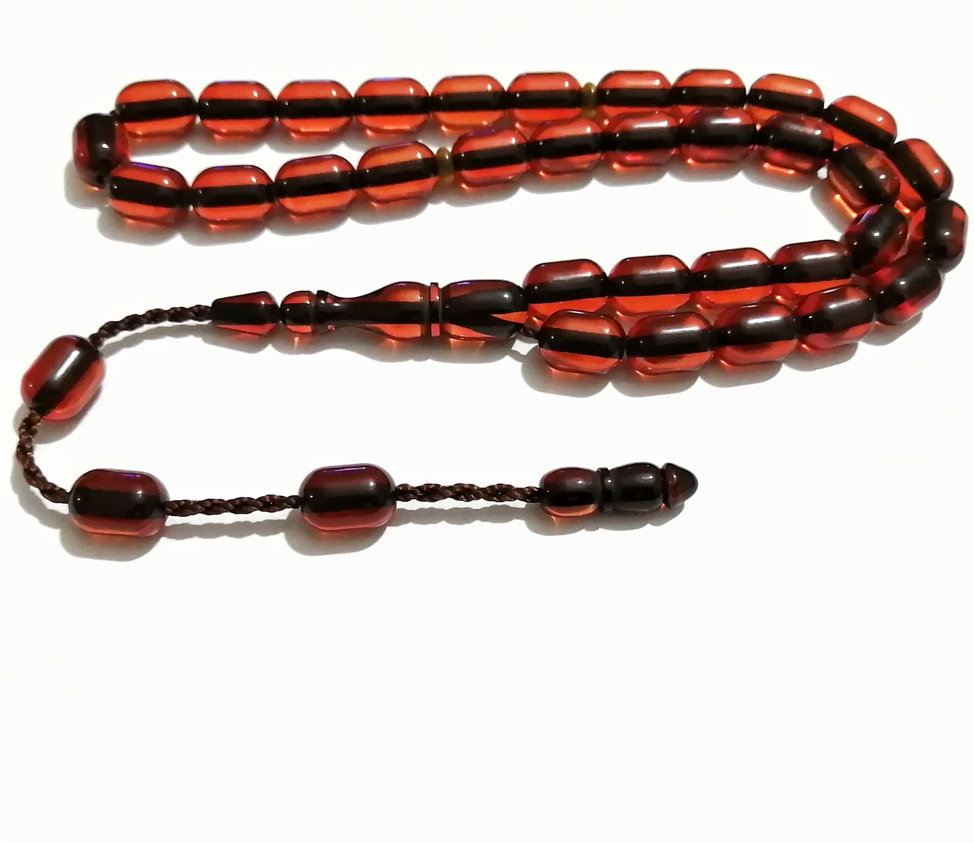 Sistem Püsküllü Kapsül Kesim Çubuk Malzeme Ateş Kehribar Tesbih