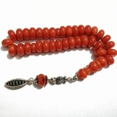 Gümüş Kaplama Püsküllü Basık Kesim Bilek Boy Katalin Tesbih