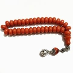 Gümüş Kaplama Püsküllü Basık Kesim Bilek Boy Katalin Tesbih