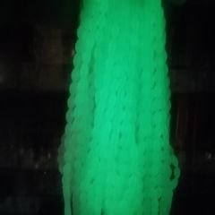 1. Kalite Püsküllü Kedi Gözü Fosforlu Tesbih