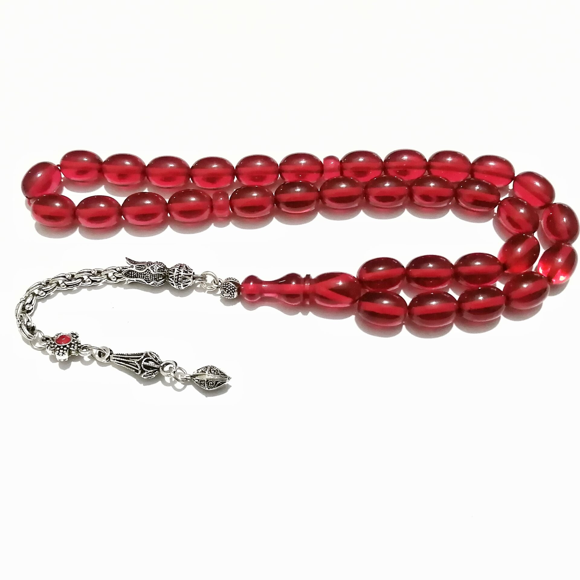 Alpaka Püsküllü Beyzi Kesim Çubuk Katalin Tesbih