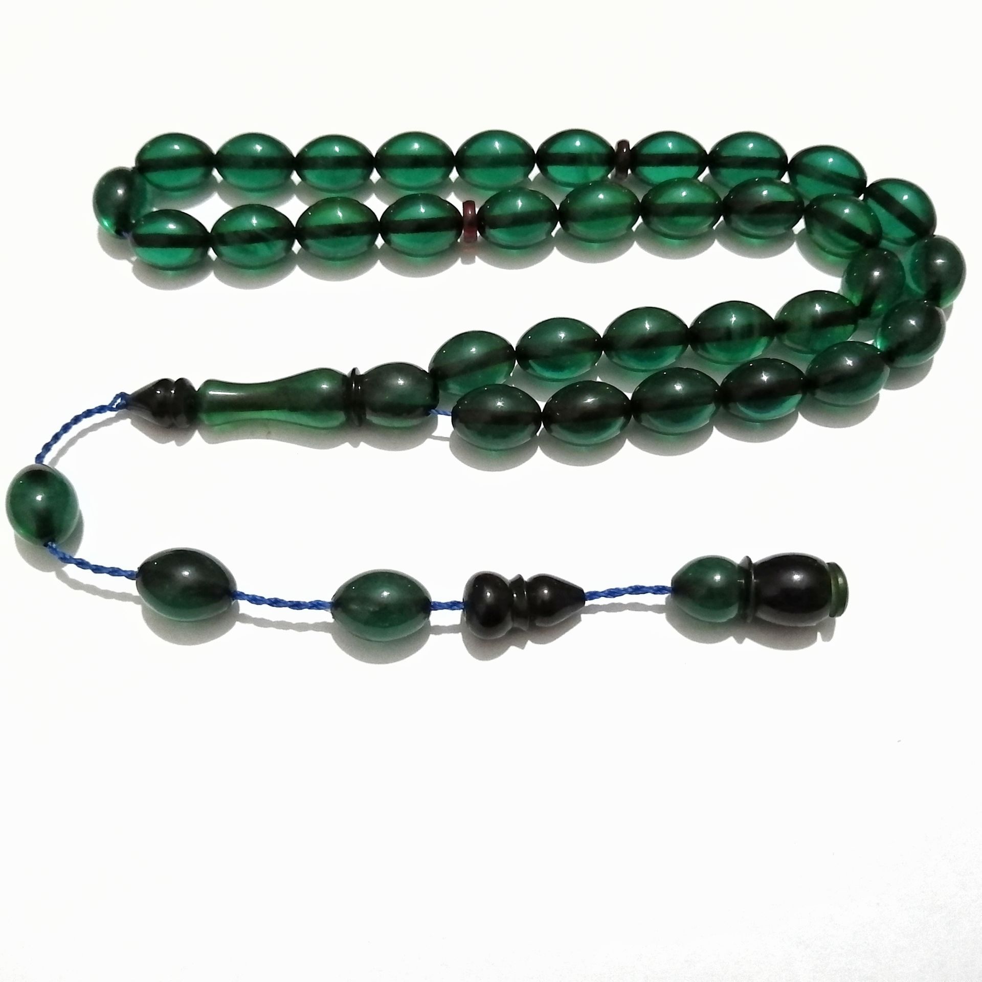 Sistem Püsküllü Beyzi Kesim Çubuk Ateş Kehribar Tesbih