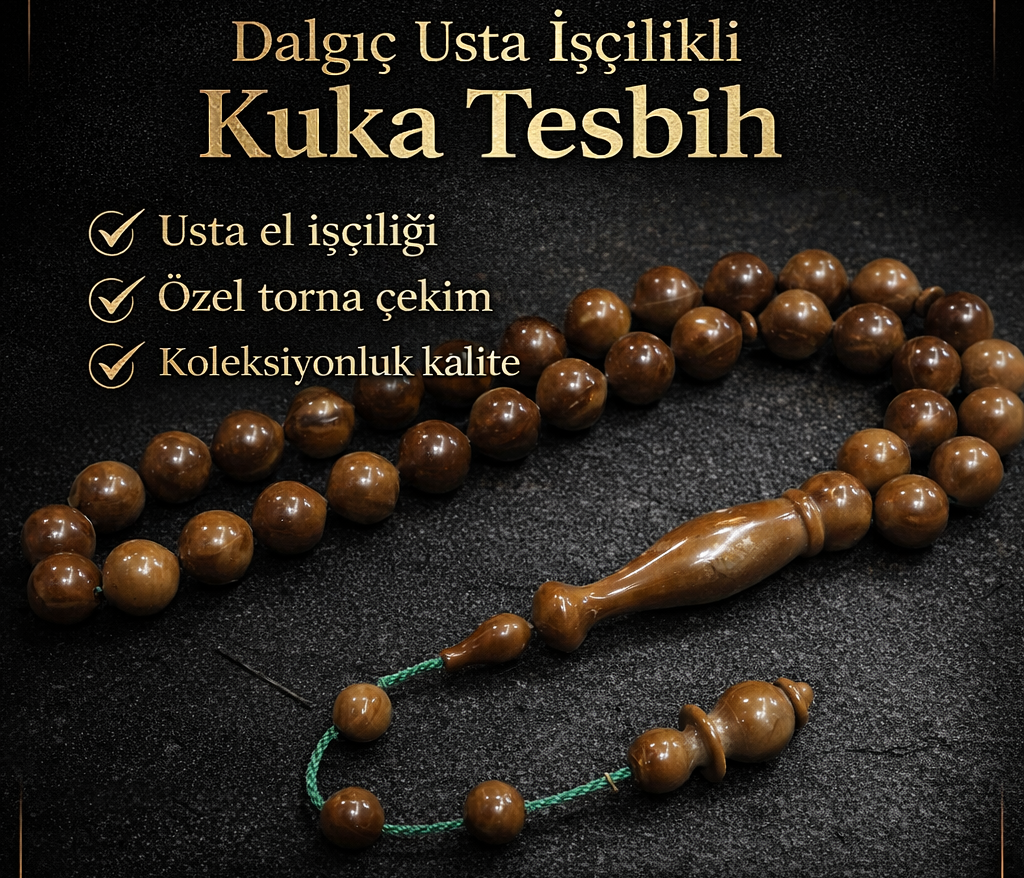 Sistem Püsküllü Sıgırcık Kesim Dalgıç Usta İşçilikli Kuka Tesbih