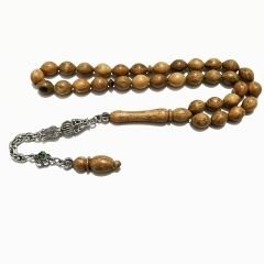 Alpaka Püsküllü Beyzi Kesim Pelesenk Ağacı Tesbih