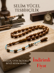 Sistemli Beyzi Kesim Dalgıç Usta İşçilikli Doğal Kuka Tesbih