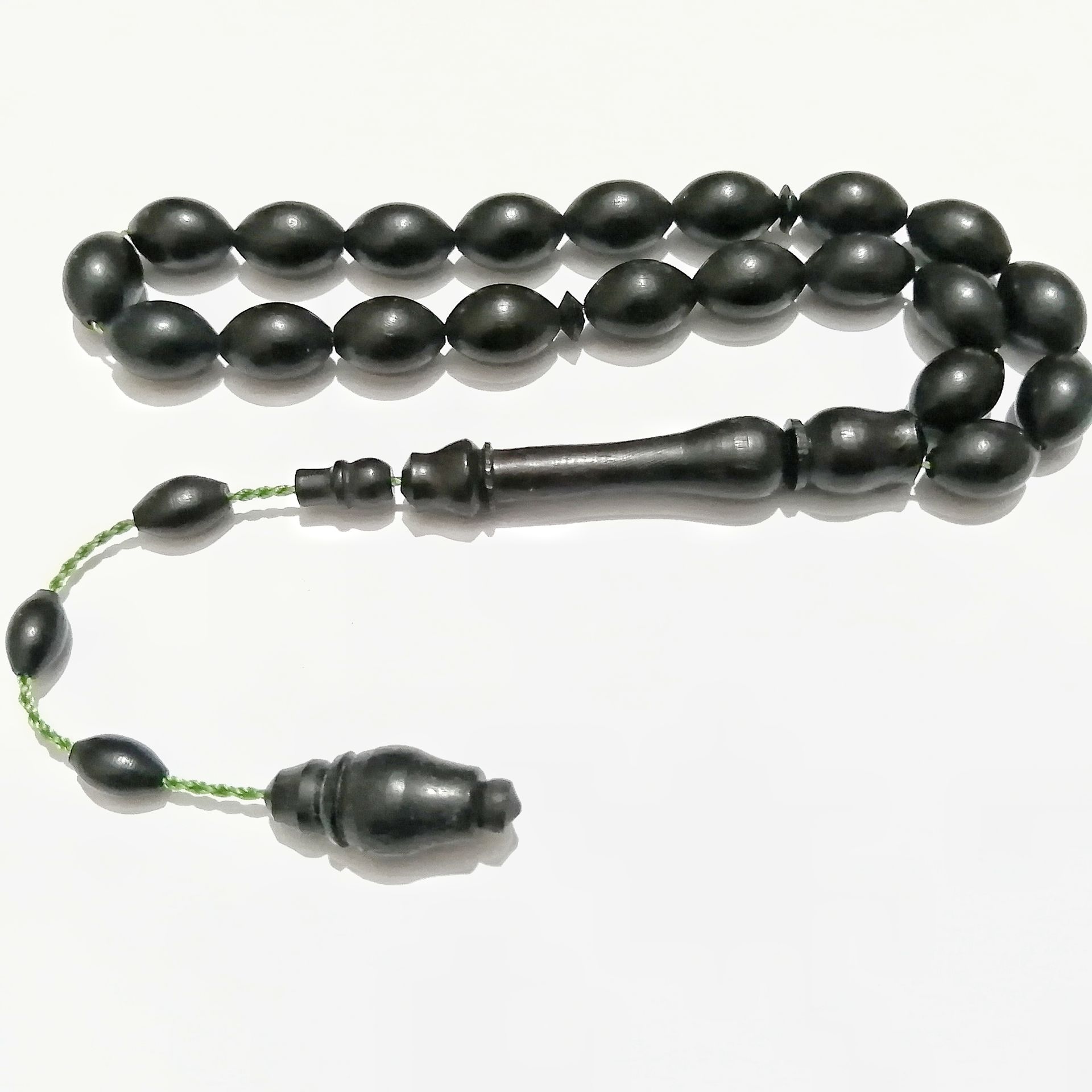 Sistem Püsküllü Beyzi Kesim Efe Boy Abanoz Ağacı Tesbih