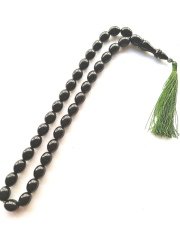 İp Püsküllü Yumurta Kesim Büyük Boy Sıkma Kehribar Tesbih