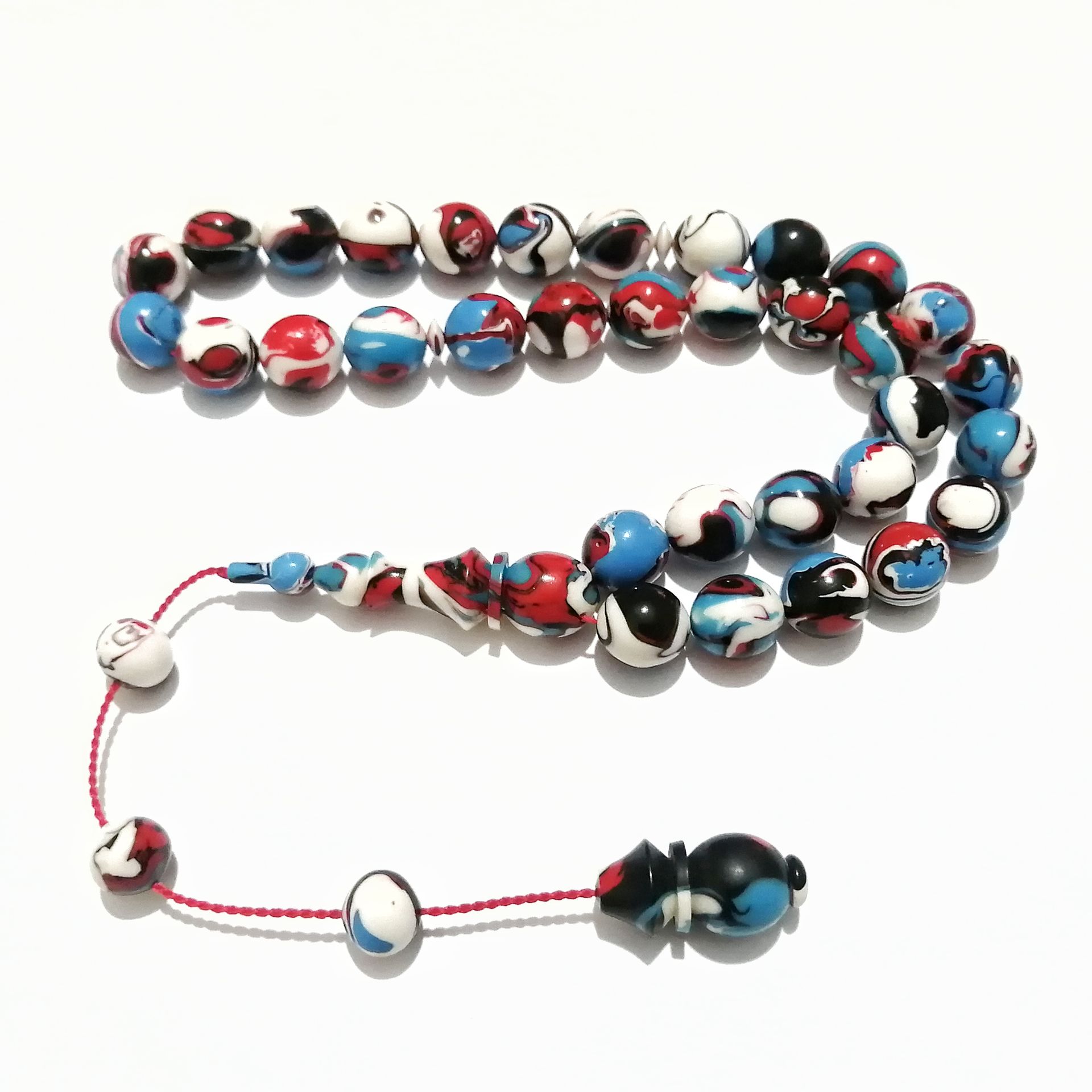 Sistem Püsküllü Özel İşçilikli Küre Kesim Arizona Firuze Tesbih