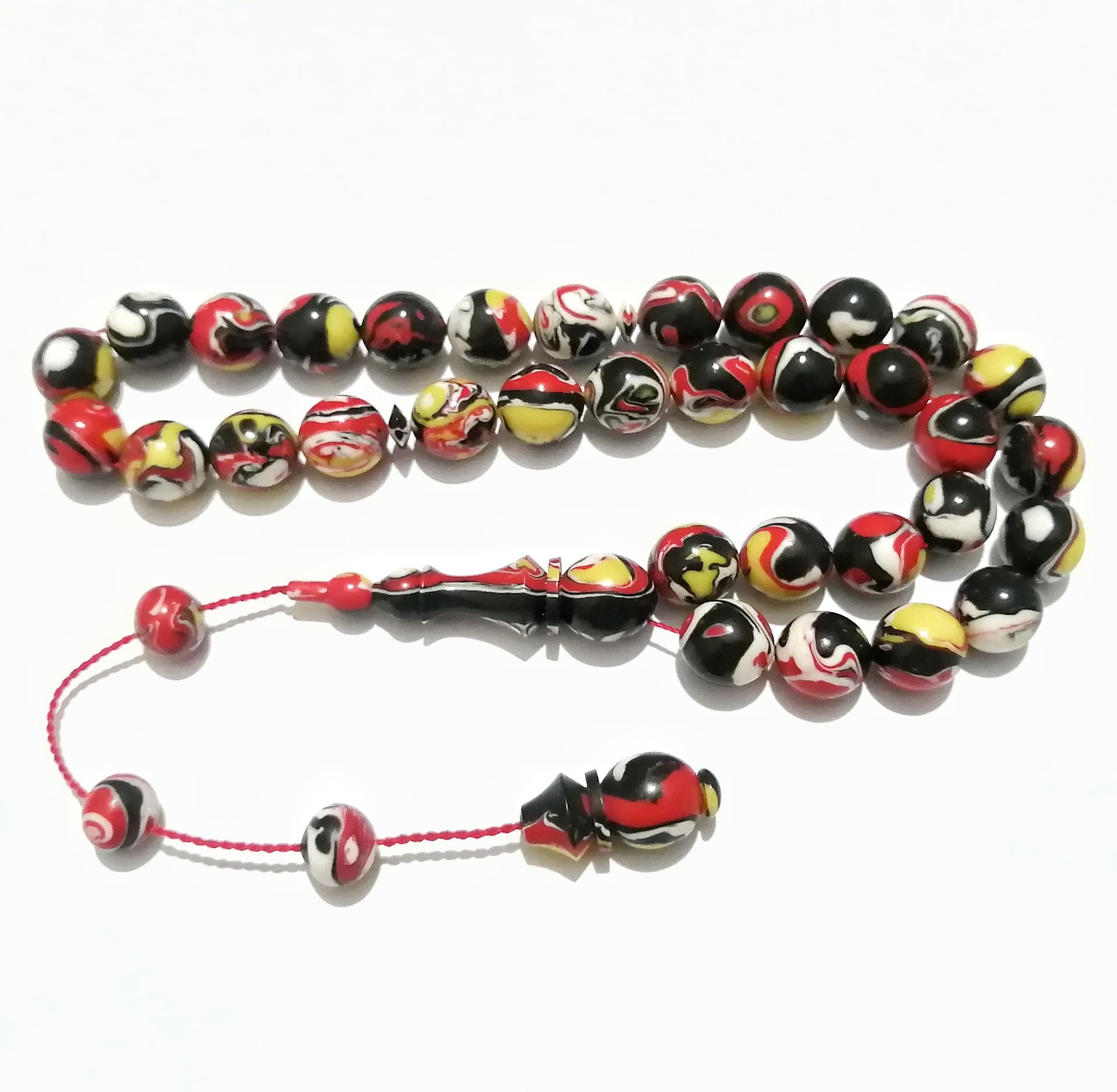 Sistem Püsküllü Özel İşçilikli Küre Kesim Arizona Firuze Tesbih