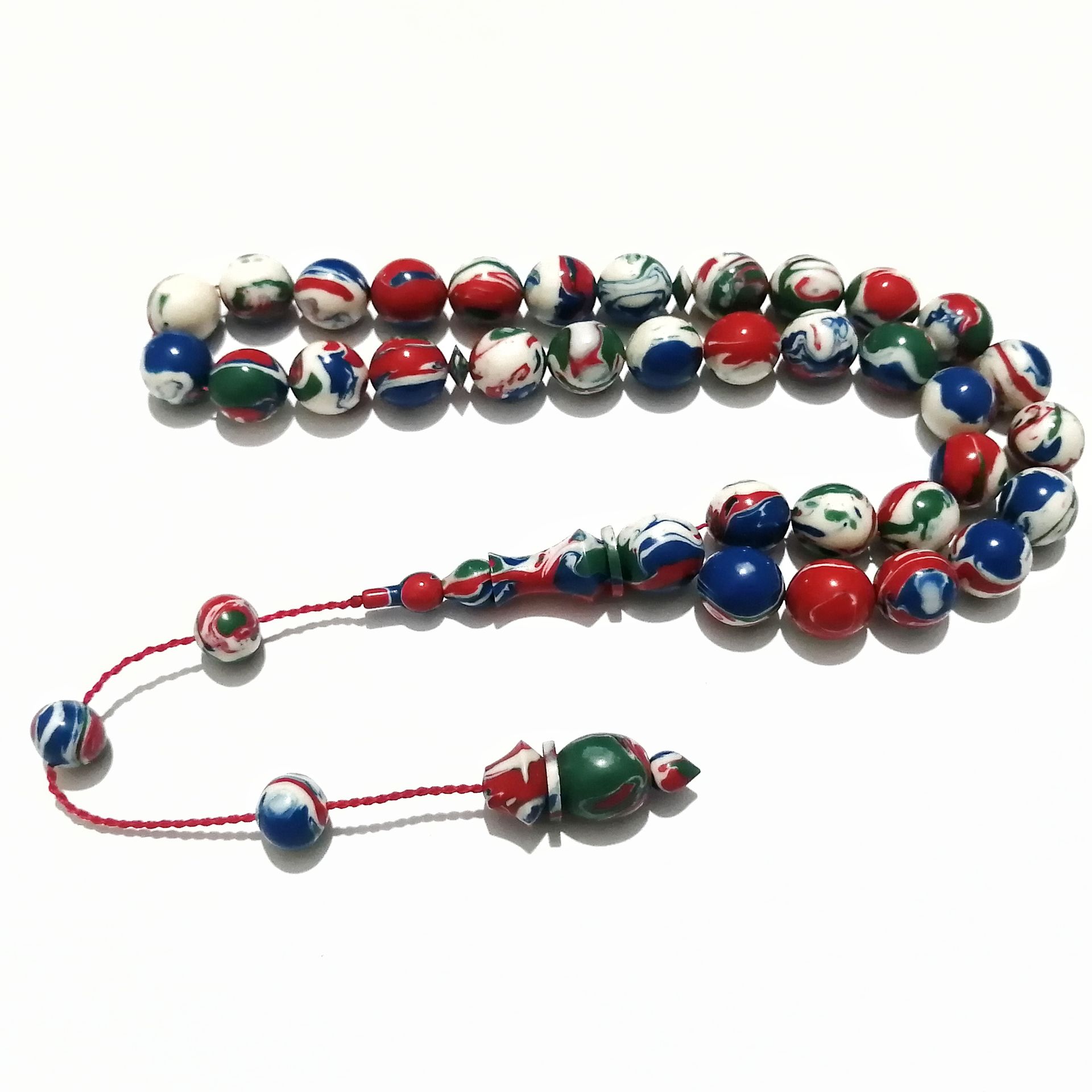 Sistem Püsküllü Özel İşçilikli Küre Kesim Arizona Firuze Tesbih