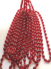 Kırmızı Beyzi Kesim Ateş Kehribar Tesbih