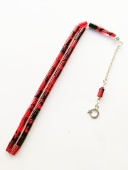 925 Ayar Gümüş Püsküllü Minik Boy Kesme Model Hareli Sıkma Kehribar Tesbih