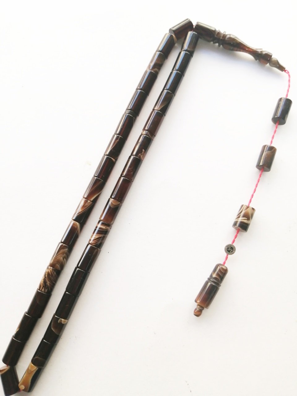 Sistem Püsküllü Kesme Model Hareli Sıkma Kehribar Tesbih