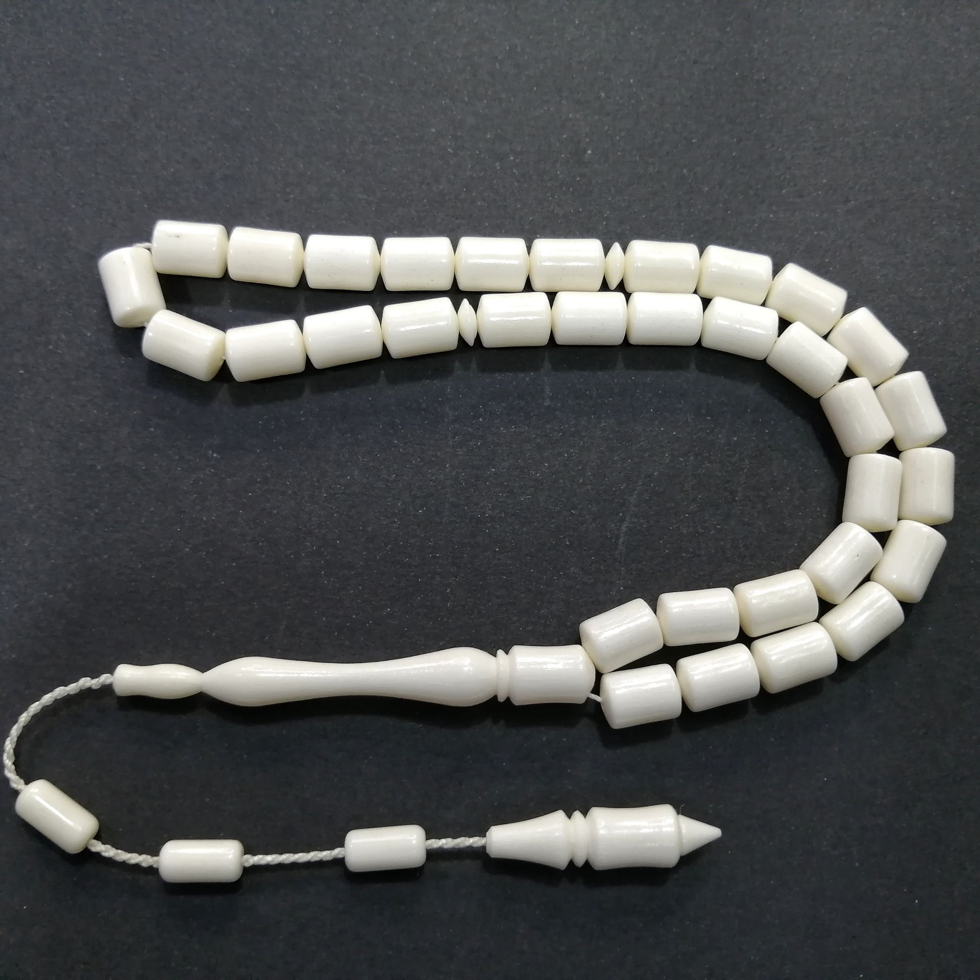 Sistem Püsküllü Kapsül Kesim Deve Kemiği Tesbih