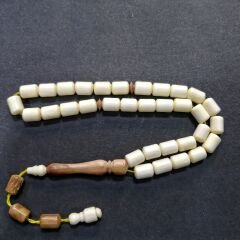 Sistem Püsküllü Kapsül Kesim Deve Kemiği Tesbih