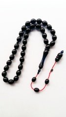 Sistem Püsküllü Tombul Beyzi Kesim Parlement Mavisi Yansımalı Ateş Kehribar Tesbih