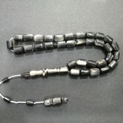 Sistem Püsküllü İmamesi Halkalı Uçlu Kapsül Kesim Koç Boynuzu Tesbih