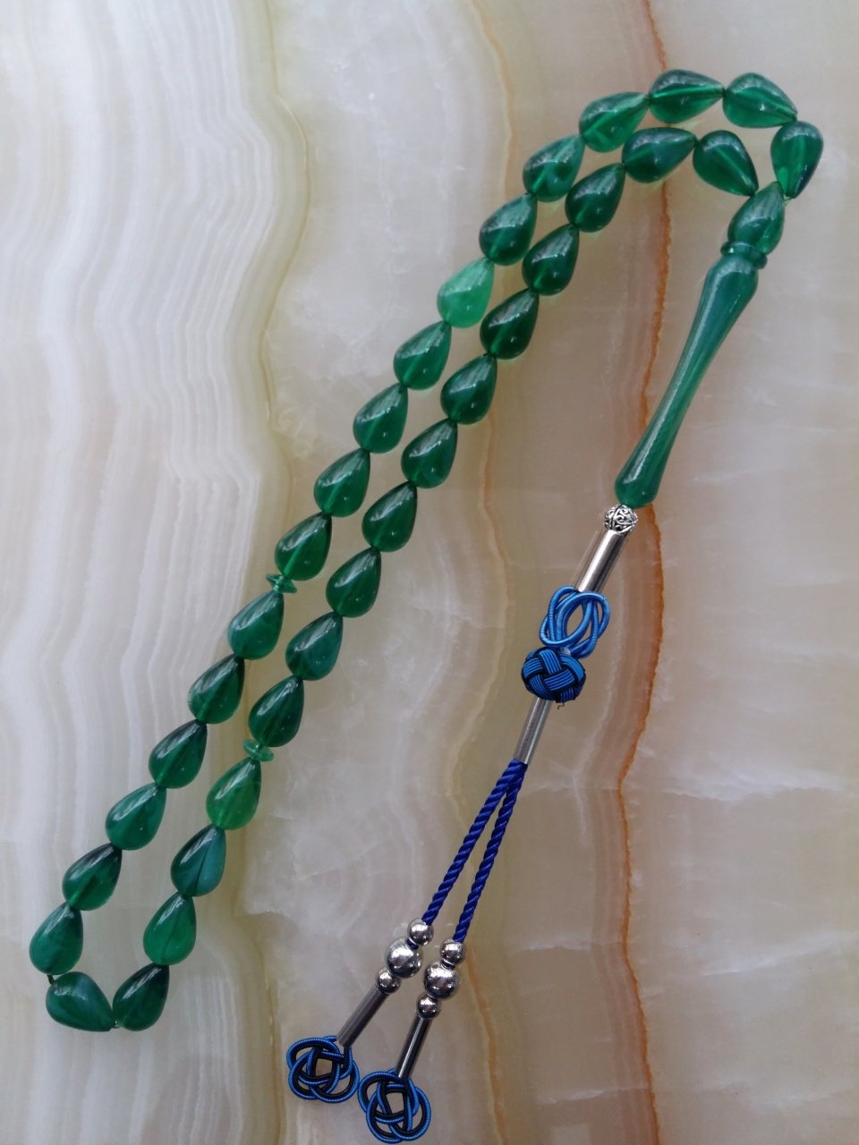 Metal Elişi Kazaz Püsküllü Damla KesimTesbih