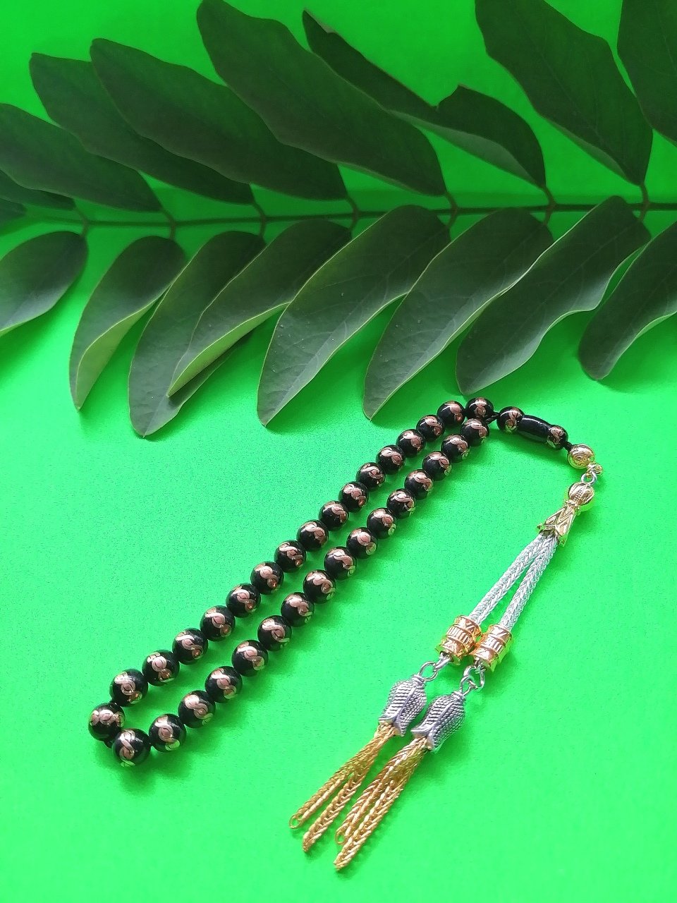 Alpaka Püsküllü Bilek Boy Rustaşı Tesbih