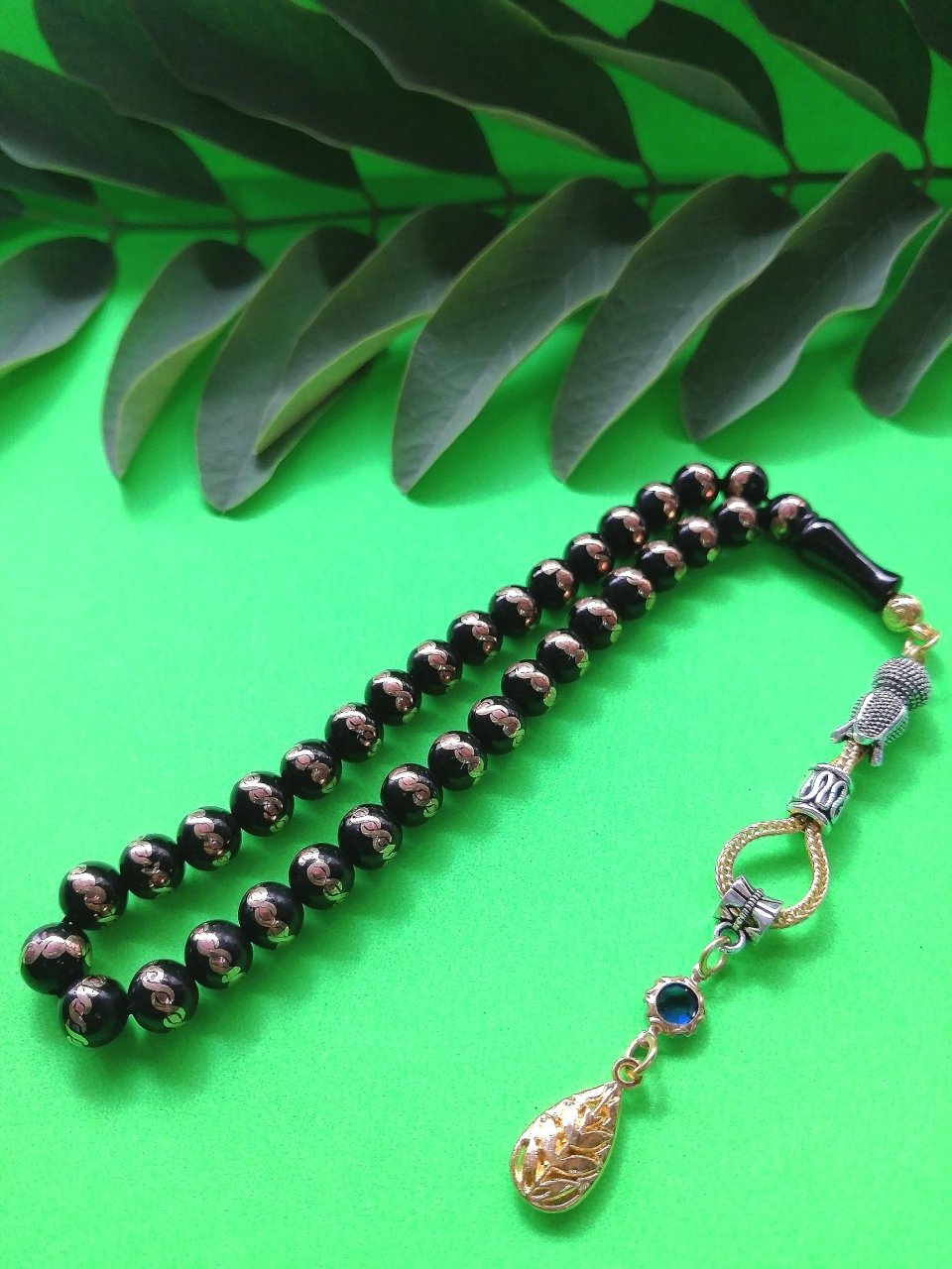 Alpaka Püsküllü Bilek Boy Rustaşı Tesbih