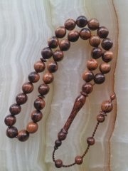 Sistemli Özel İşçilikli Kolleksiyonluk Küre Kesim Yılan Ağacı Tesbih