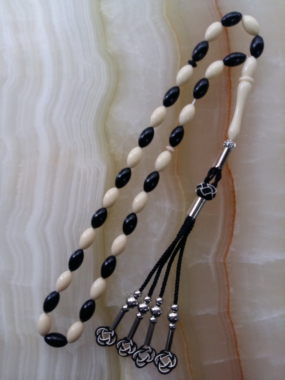 Metal Kazaz Püsküllü Beyzi Kesim Bilardo Topu Tesbih