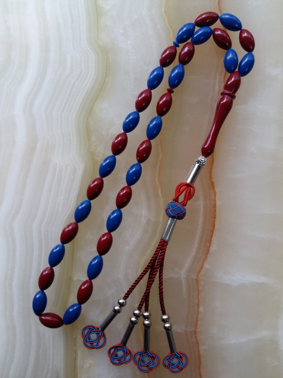 Metal Elişi Kazaz Püsküllü Beyzi Kesim Bilardo Topu Tesbih