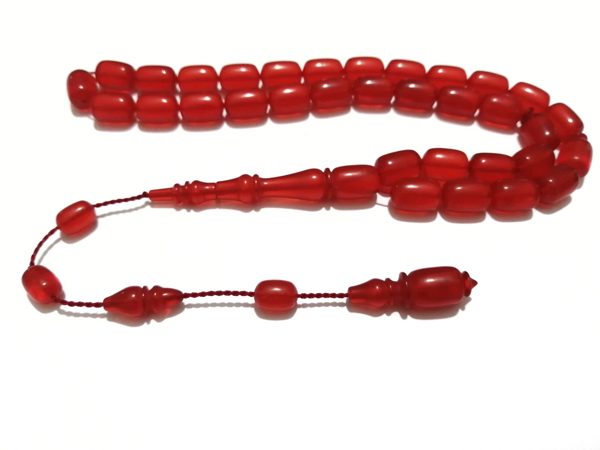 Sistem Püsküllü Kapsül Kesim Ateş Kehribar Tesbih