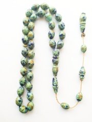 Sistem Püsküllü İmzalı Beyzi Kesim Mozaik Sıkma Kehribar Tesbih