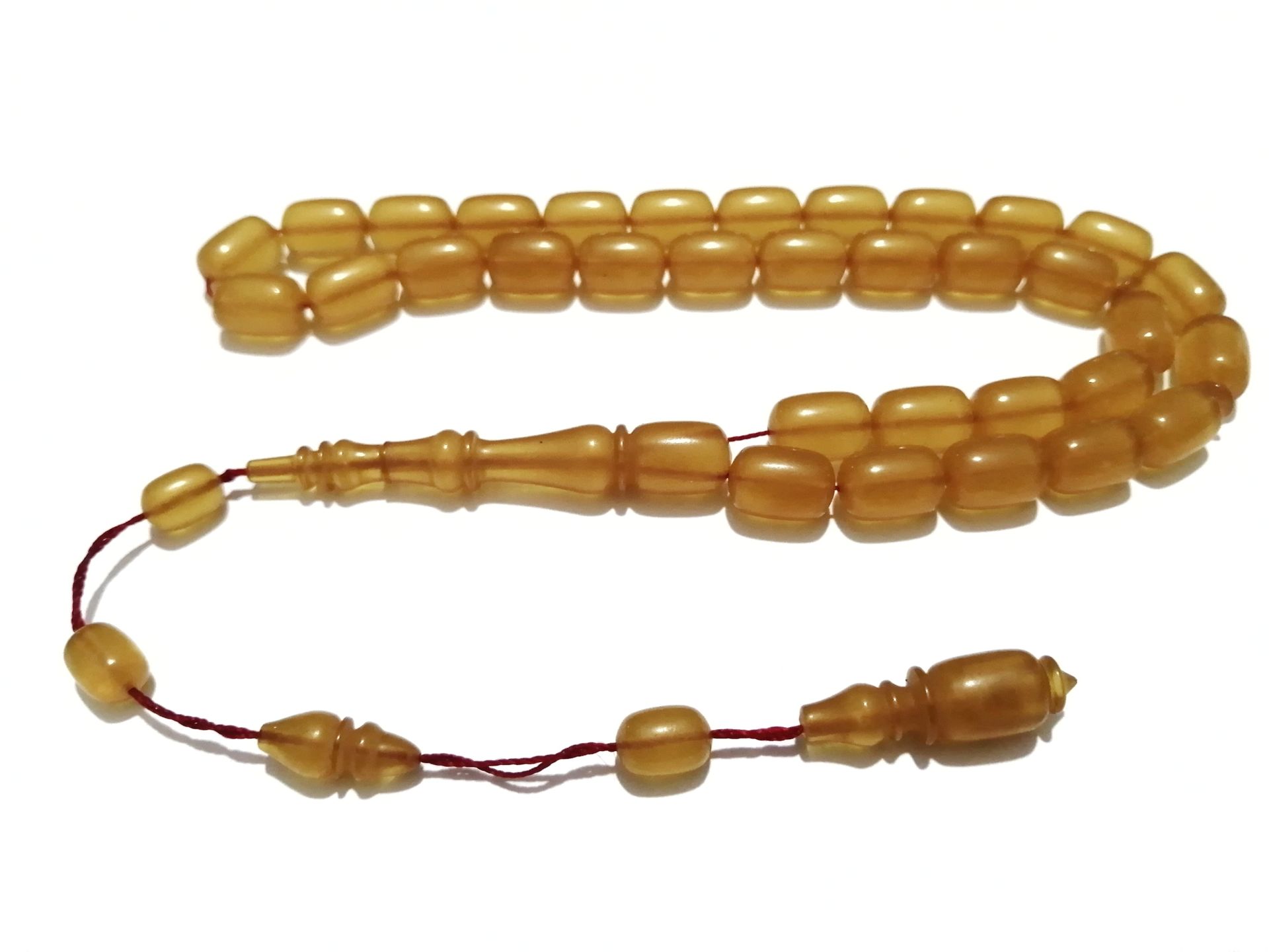 Sistem Püsküllü Kapsül Kesim Sarı Ateş Kehribar Tesbih