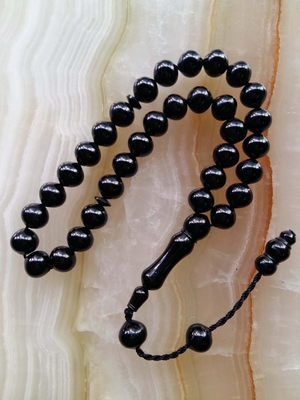 Sistemli Sade Erzurum Oltu Taşı  Tesbih