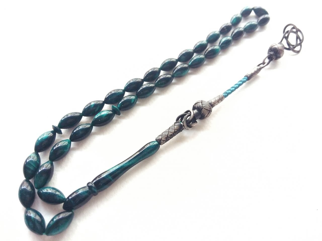 1000 Ayar Kazaz Püsküllü Sıkma Kehribar  Tesbih