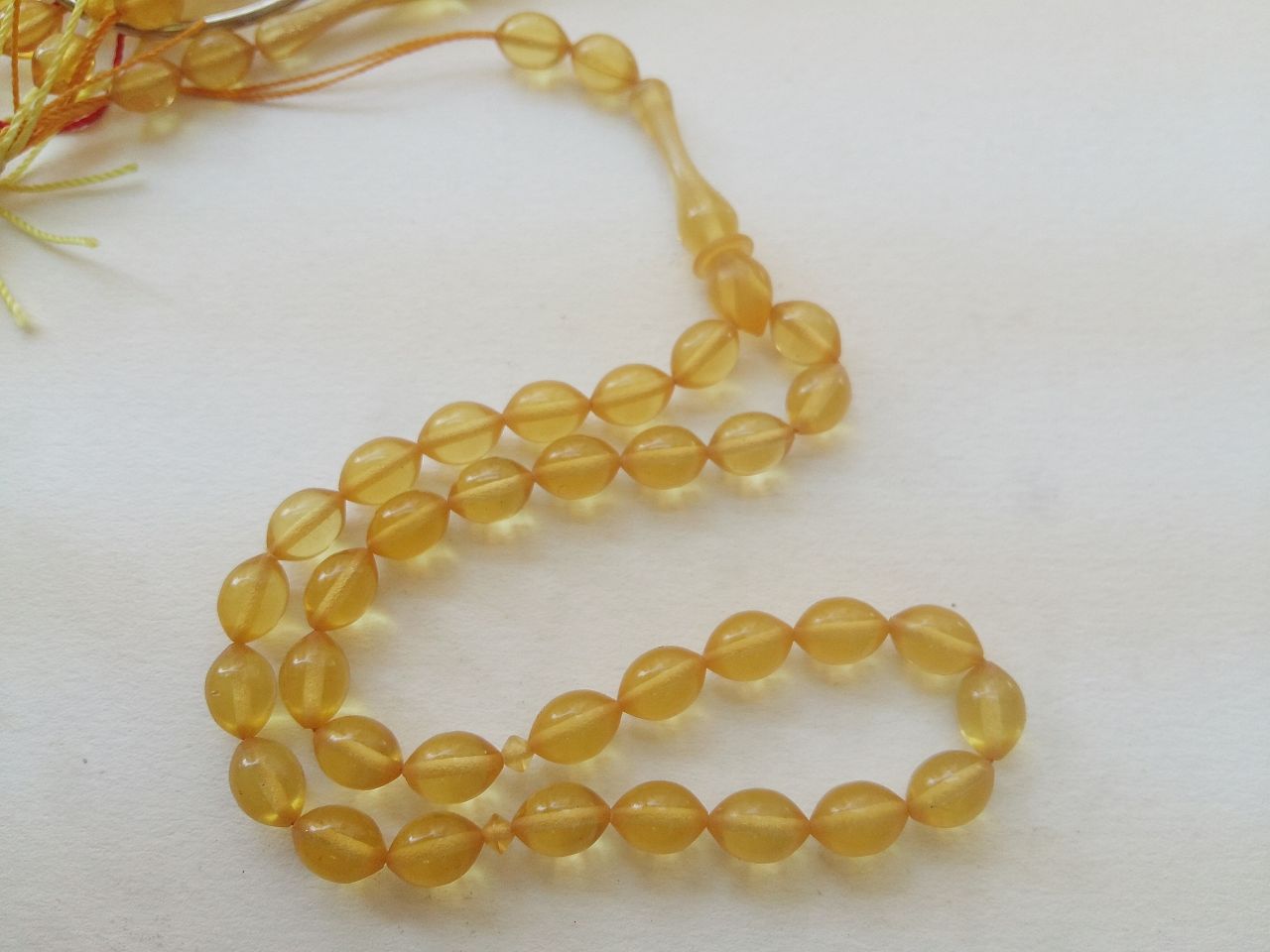 Sarı Sıkma Kehribar Tesbih