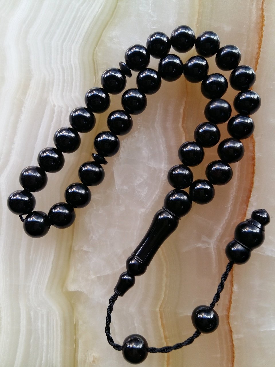 Sistemli Sade Erzurum Oltu Taşı  Tesbih