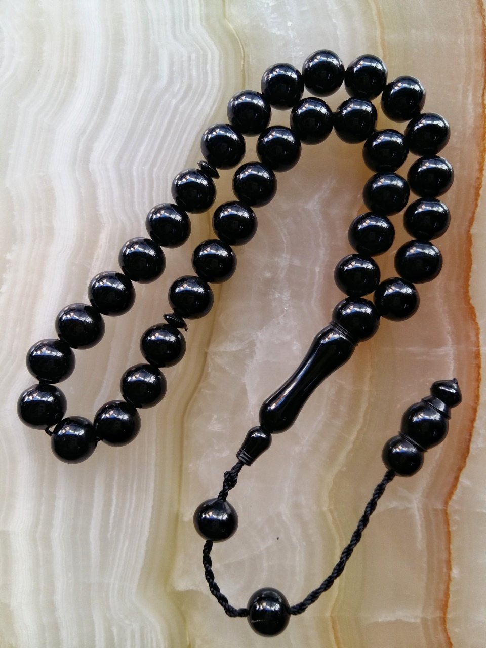 Sistemli Sade Erzurum Oltu Taşı  Tesbih