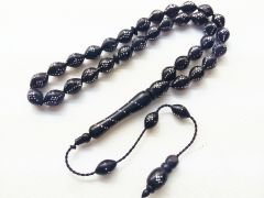 İşlemeli Abanoz Ağacı Tesbih