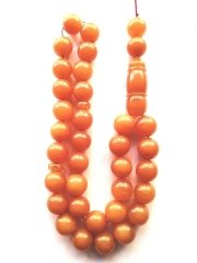 İri Boy Küre Kesim Çubuk Malzeme Sıkma Kehribar Tesbih