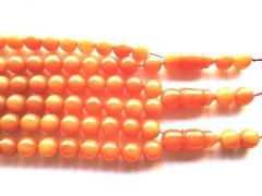 İri Boy Küre Kesim Çubuk Malzeme Sıkma Kehribar Tesbih